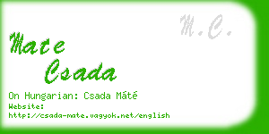 mate csada business card